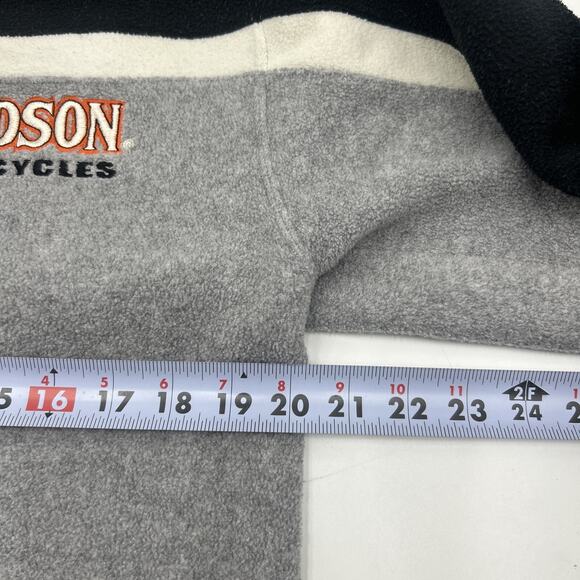 Harley Davidson Sweater BOYS L Gray 1/4 Zip Mock Neck Sweatshirt Motorcycles - Picture 5 of 9